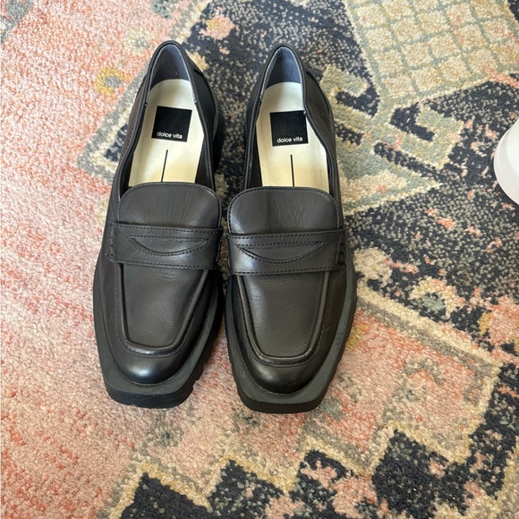 Dolce Vita Black Leather Loafers Size 7.5 - Picture 4 of 10